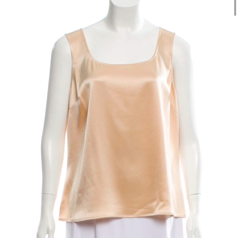 Ivory silk top St. John